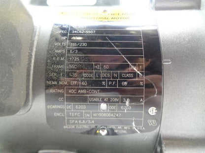 BALDOR RELIANCE INDUSTRIAL MOTOR CL3501  HYDRAULIC  PUMP H1