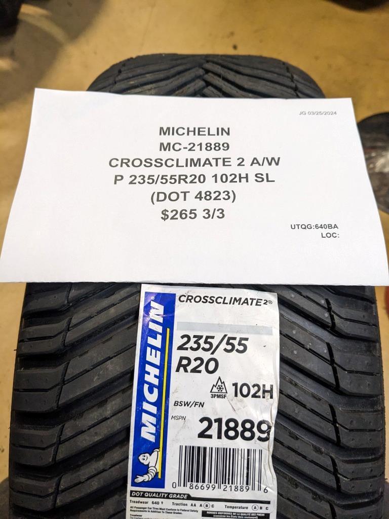 2 MICHELIN CROSS CLIMATE 2 A/W P 235 55 20 102H SL TIRE 21889 CQ2