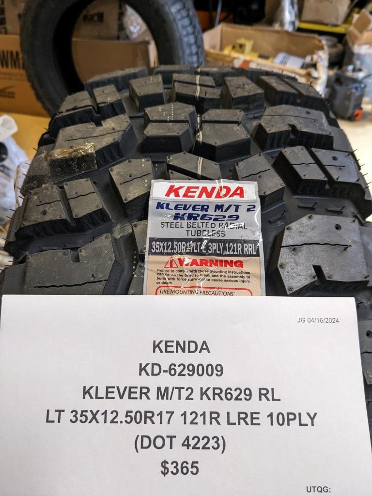 KENDA KLEVER M/T 2 KR629 LT 35 12.50 17 121R LRE 10PLY TIRE 629009 CQ2