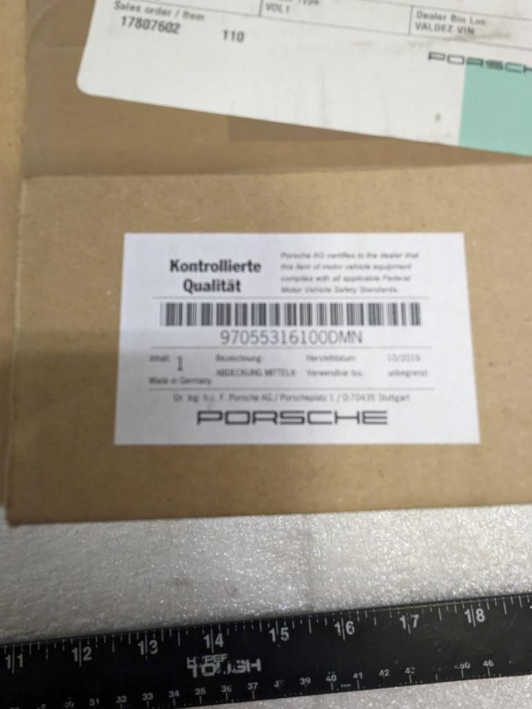 PORSCHE 97055316100DMN INSERT COVER PLATE FOR PANAMERA NEW PGB2TA