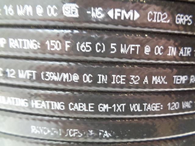 NVENT RAYCHEM ICESTOP GM1XT 120V SELF REGULATING HEATING CABLE 1000FT NEW H2