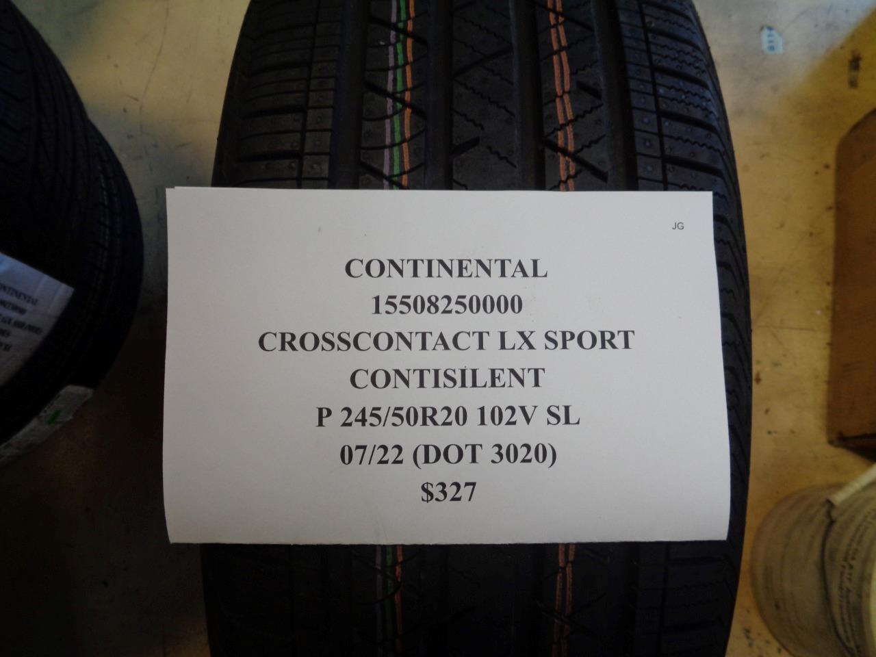 4 CONTINENTAL CROSSCNTCT LX SPRT CONTISILENT 245 50 20 102V SL TIRES 15508250000