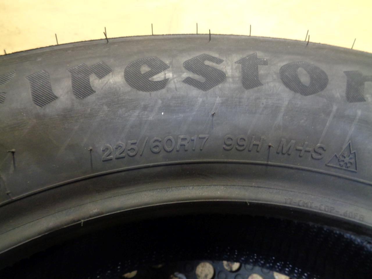 4 FIRESTONE WEATHERGRIP P 225 60 17 99H SL ALL WEATHER TIRES 004431 BQ3