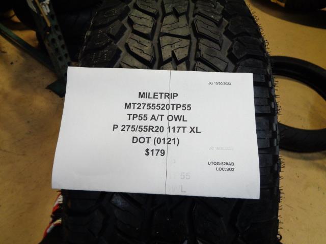 MILETRIP TP55 AT OWL 275 55 20 117T XL TIRE  MT2755520TP55 BQ4
