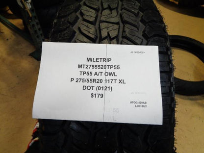 MILETRIP TP55 AT OWL 275 55 20 117T XL TIRE  MT2755520TP55 BQ4