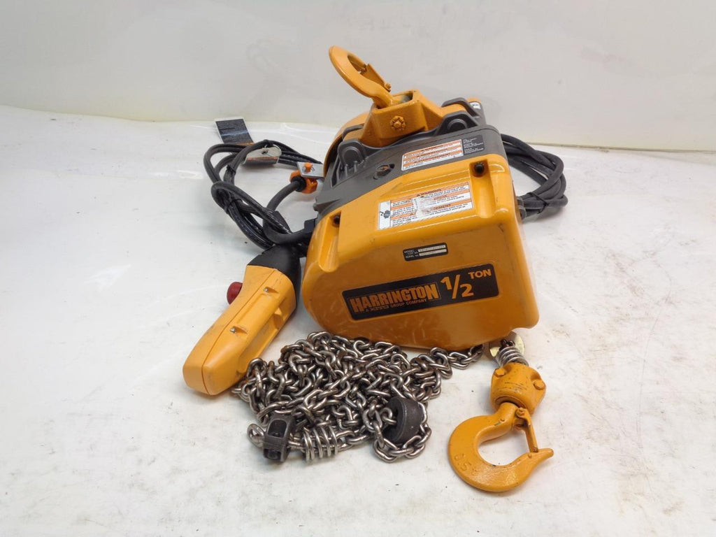 HARRINGTON 1/2 TON ELECTRIC CHAIN HOIST EQ1A-71SY1037 NEW H1