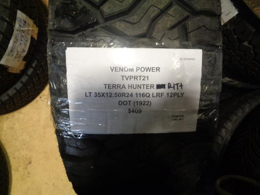 1 VENOM POWER TERRA HUNTER R/T + LT 35 12.5 24 116Q LRF 12PLY TIRE TVPRT21 SU7