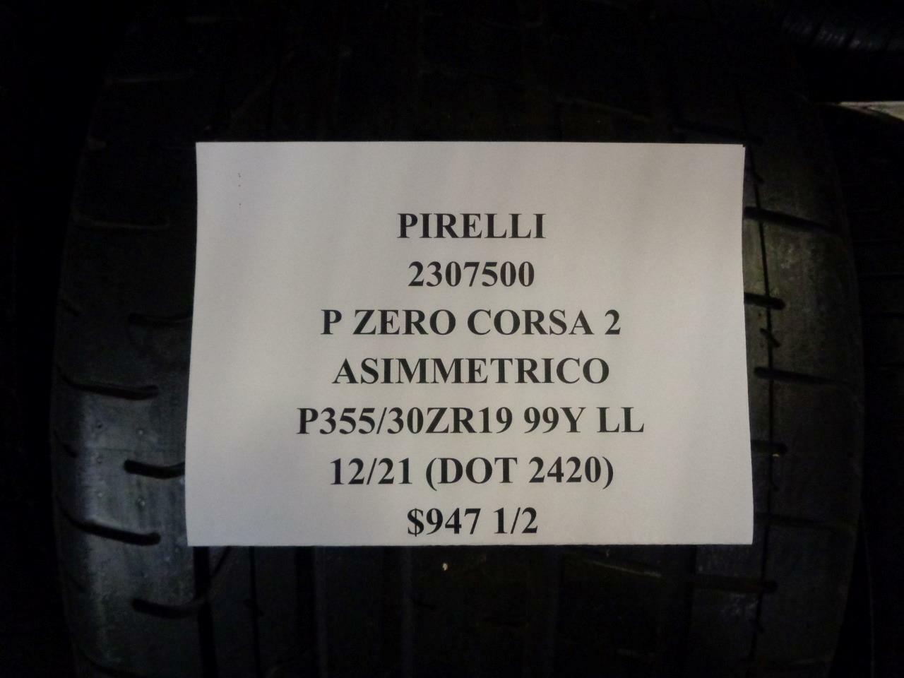 1 New Tires PIRELLI Pzero Corsa2 Asimmetrico P 355 30 19 99Y LL 2307500