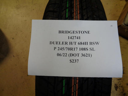 BRIDGESTONE DUELER H/T 684 II P 245 70 17 108S SL ALL SEASON TIRE 142741 BQ3