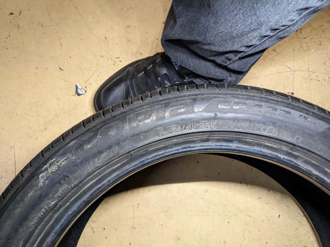 NOS BRIDGESTONE ECOPIA EP422 PLUS P 225 45 18 91V SL TIRE 6648 CQ3