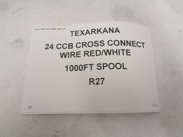 TEXARKANA 24 CCB CROSS CONNECT WIRE RED/WHITE 1000FT SPOOL R27