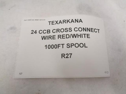 TEXARKANA 24 CCB CROSS CONNECT WIRE RED/WHITE 1000FT SPOOL R27