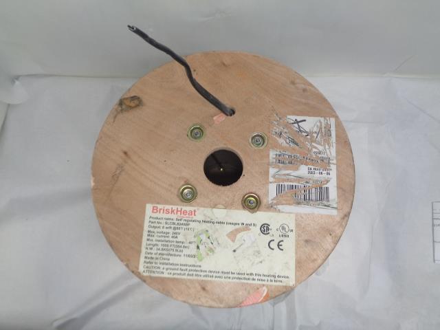 BRISK HEAT SLCBL8240BP 240V 40A 1000FT SELF REGULATING HEATER CABLE NEW H2