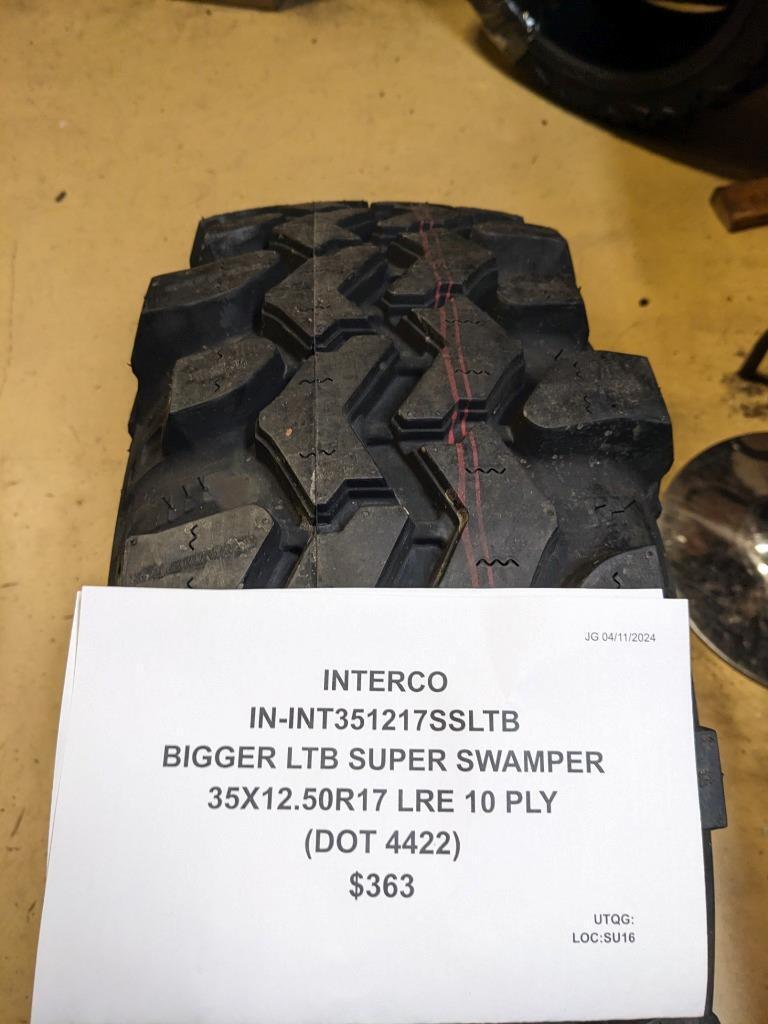 INTERCO BIGGER LTB SUPER SWAMPER 35 12.50 17 LRE 10PLY TIRE INT351217SSLTB CQ2