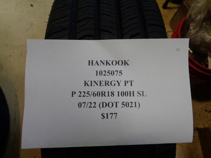 1 NEW TIRE HANKOOK KINERGY PT 225 60 18 100H SL 1025075