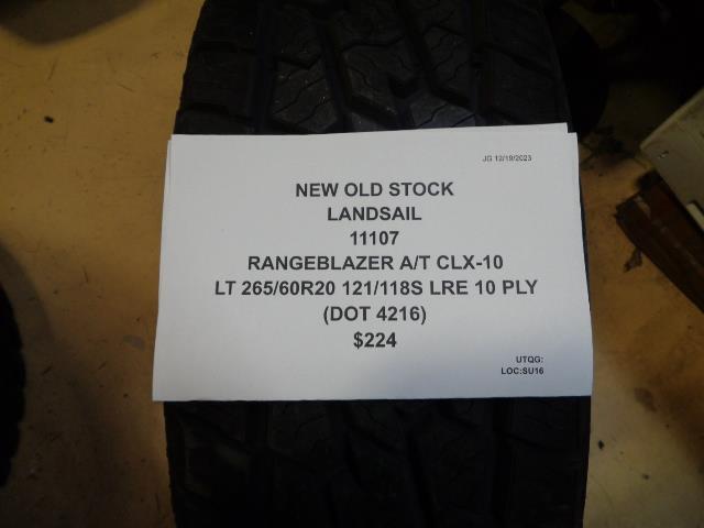 NOS LANDSAIL RANGEBLAZER CLX-10 LT 265 60 20 121/118S LRE 10PLY TIRE 11107 BQ4