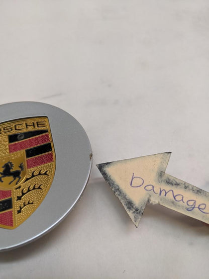 PORSCHE GRAY COLORED CENTER CAP (2) 7L5601149 NEW R21T2