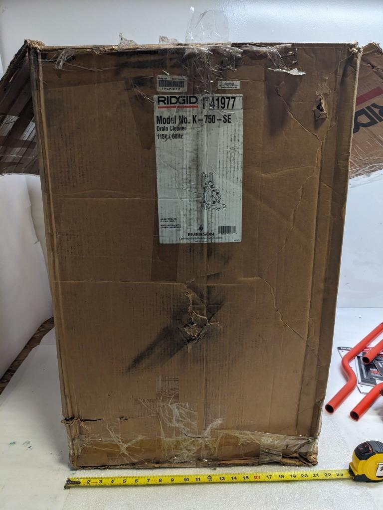 RIDGID K-750 DRUM DRAIN CLEANING MACHINE KIT 115V 200FT 200RPM 3/4"X100' NEW B2