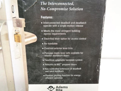 ADAMS RITE DUAL FORCE 2190 DARK BROWN INTERCONNECTED DEADBOLT LOCK ASSEMBLY R29
