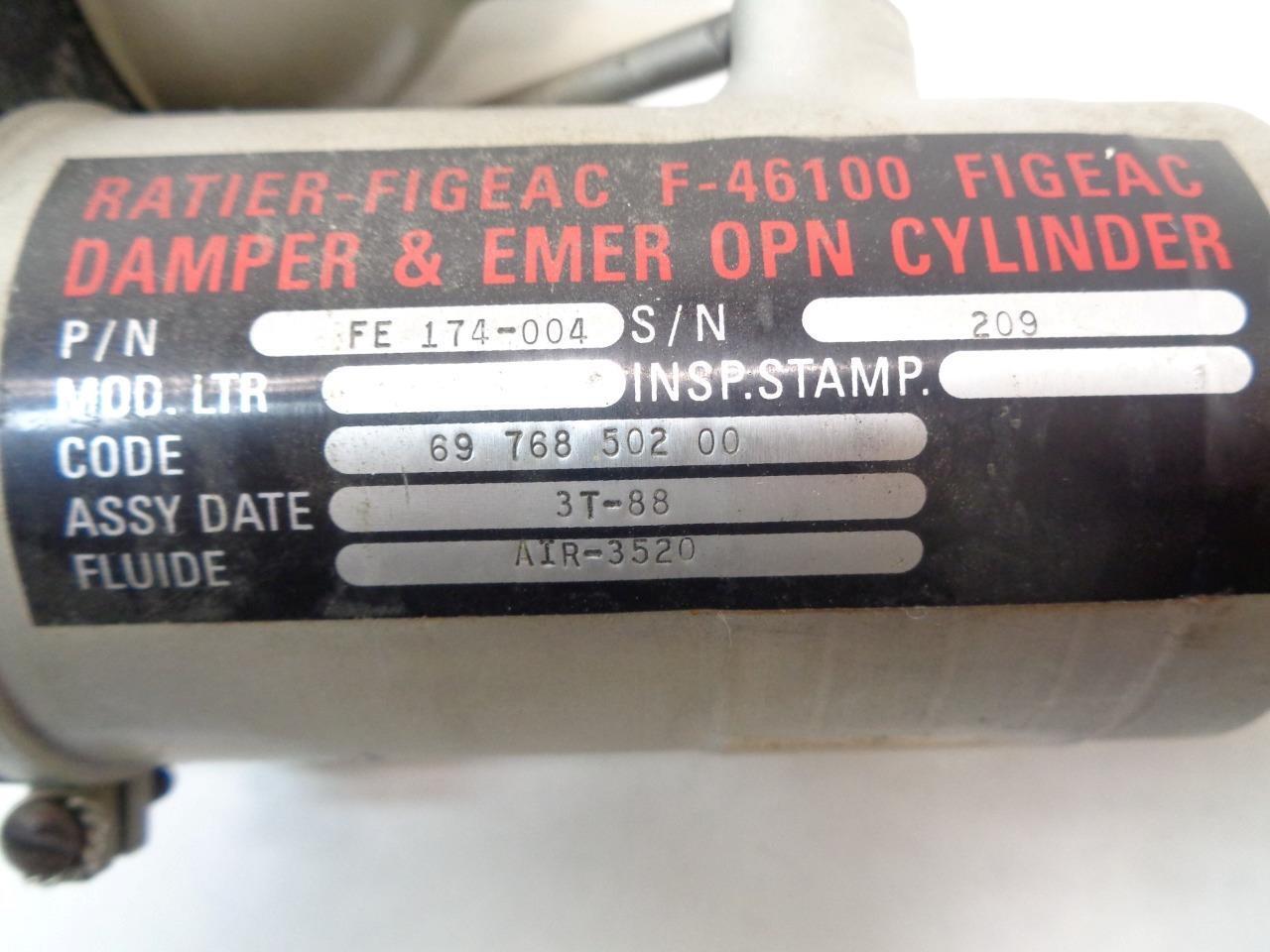 RATIER FIGEAC F-46100 EMER OPEN CYLINDER DOOR DAMPER FE 174-004  R11