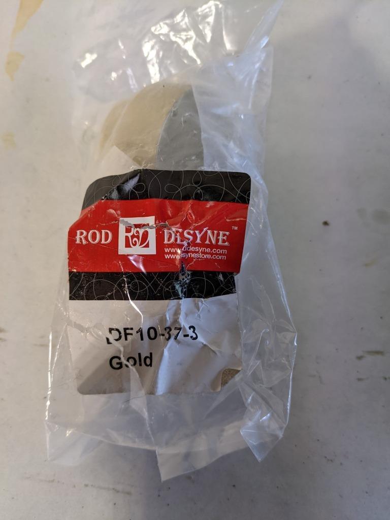 ROD DESYNE DP100-483D 1' DOUBLE ROD 48-84 INCH GOLD CURTAIN ROD NEW KSLR