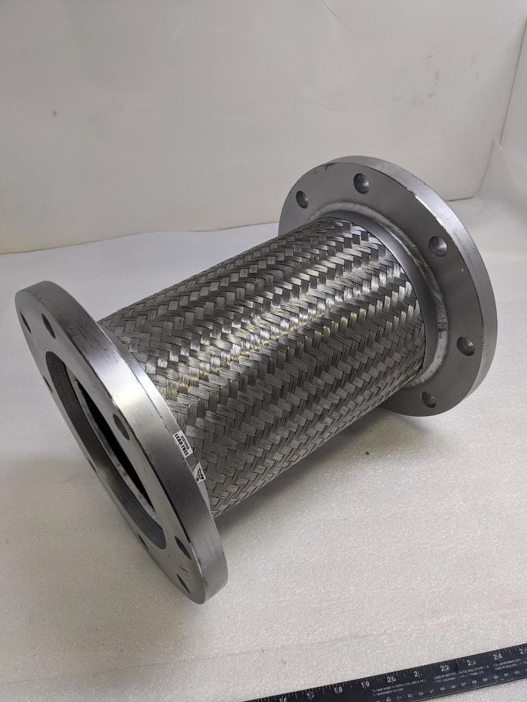UNBRANDED BRAIDED FLEXIBLE CONNECTOR 15-3/16"X13-1/2" 8 BOLT SS NEW H1