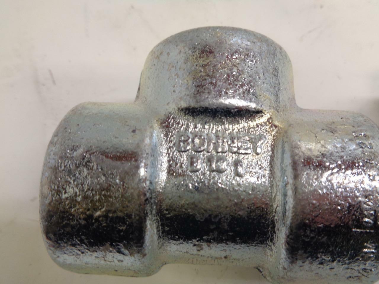 NEW 2 PACK OF BONNEY 8546 FORGED STEEL T-UNION PIPE FITTINGS 1" THREADS R10TD