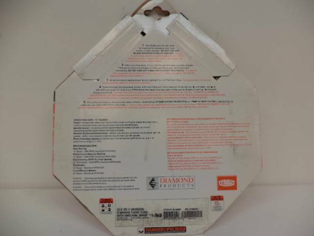 NEW CORE CUT T7S STANDARD GOLD 12x125 DIAMOND BLADE UNIVERSAL TURBO 58454 SP1T1