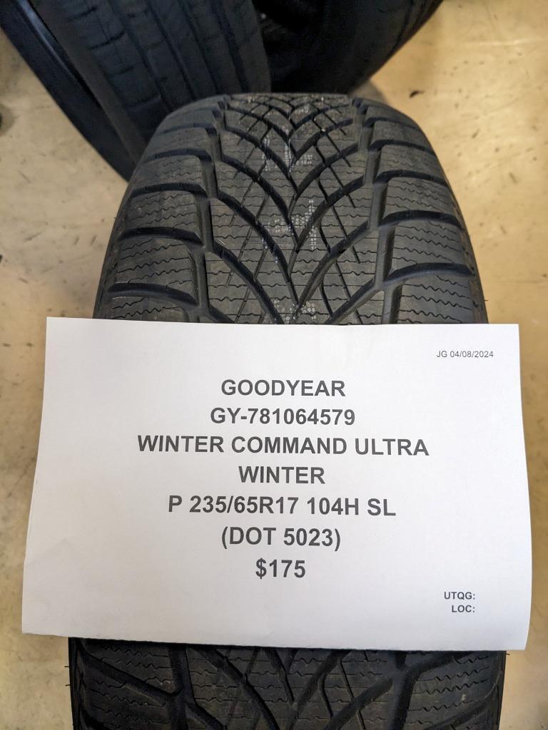 GOODYEAR WINTER COMMAND ULTRA WINTER P 235 65 17 104H SL TIRE 781064579 CQ3
