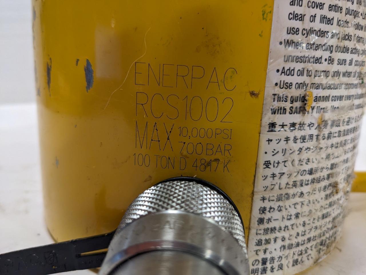 NEW ENERPAC RCS1002 100 TON CAPACITY LOW HEIGHT HYDRAULIC CYLINDER BSRG5