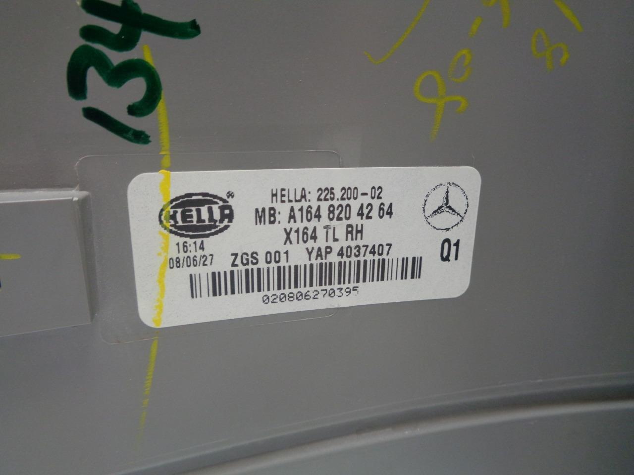 GENUINE 2007-09 MERCEDES GL320-550 RIGHT TAIL LIGHT LAMP ASSEMBLY 1648204264 SR