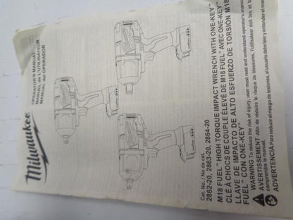 USED MILWAUKEE M18 FUEL HIGH-TORQUE IMPACT WRENCH 1/2 DRIVE 2863-22 BSR35
