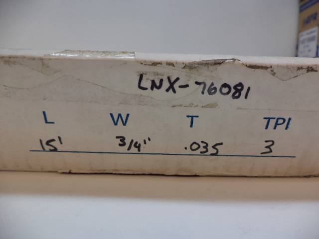 NEW LENOX TRI-MASTER BANDSAW BLADE 15' LENGTH 3/4" WIDE 3TPI SP2