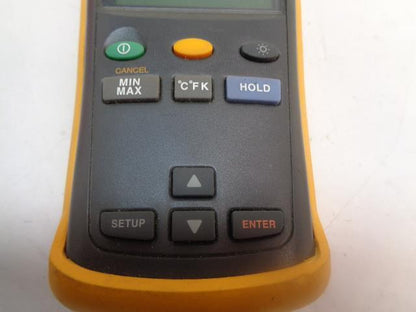 USED FLUKE 51 II DIGITAL PROBE THERMOMETER *DEVICE ONLY* R4TB