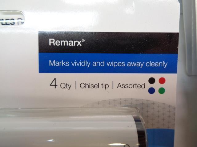 NEW 12-PACK STAPLES REMARX CHISEL TIP ASSORTED DRY ERASE MARKERS 29205 R33