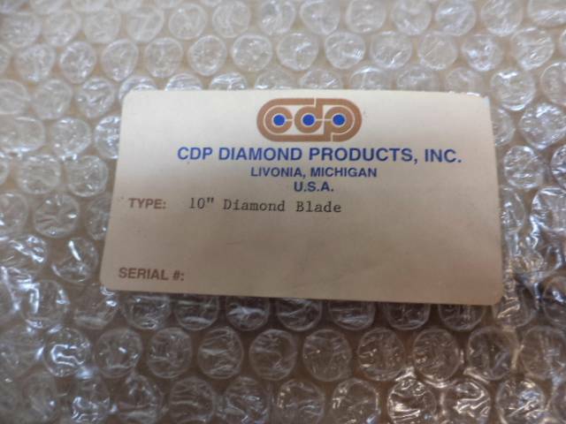 NEW CDP DIAMOND PRODUCTS 10" CERAMIC CUTTING DIAMOND BLADE SP1T2