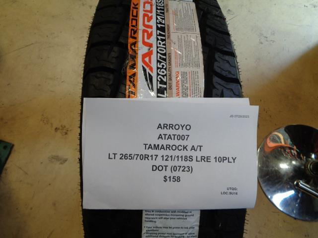ARROYO TAMAROCK A/T LT 265 70 17 121/118S LRE 10PLY ATAT007 BQ4