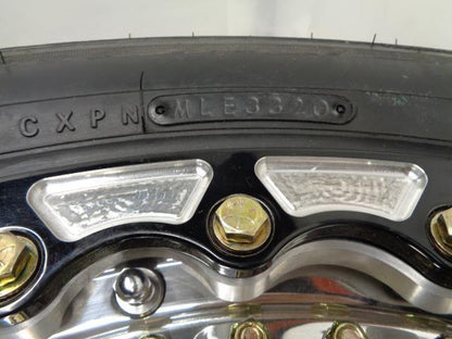 USED CUSTOM POLISHED 18X12 5X4.75 ET 50.50 DRAG BEADLOCK WHEEL W/TOYO TIRE B2