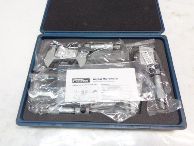 NEW FOWLER 52-224 MICROMETER SET 0-3" 0.0001" (COMPLETE) R22T5
