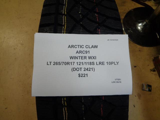 ARCTIC CLAW WINTER WXI LT 265 70 17 121/118S LRE 10PLY TIRE ARC91 CQ4