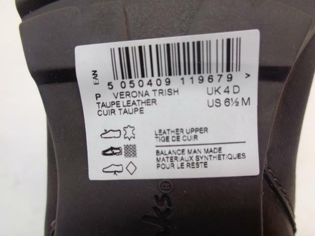 NEW CLARKS VERONA TRISH BROWN LEATHER 2 INCH HEELED BOOTS US 6.5 M SR