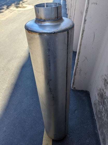 UNBRANDED EXHAUST MUFFLER 50-5/8" OVERALL LENGTH 5" INLET 12/23 NEW B2