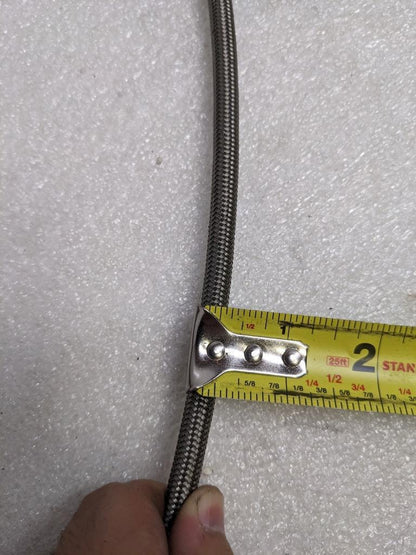 UNBRANDED BRAIDED METALLIC BRAKE HOSE 216' TEFLON LINED 3/16" ID 5/16" OD NEW R3