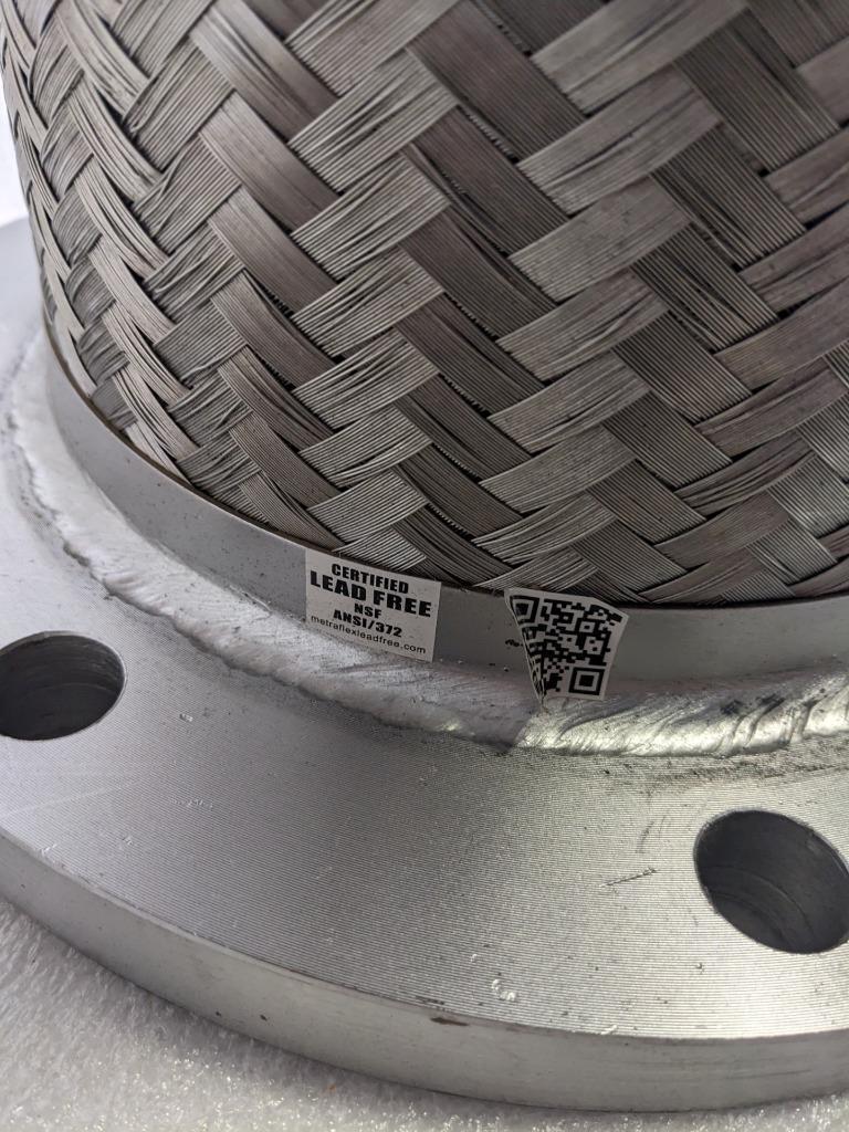 UNBRANDED BRAIDED FLEXIBLE CONNECTOR 15-3/16"X13-1/2" 8 BOLT SS NEW H1