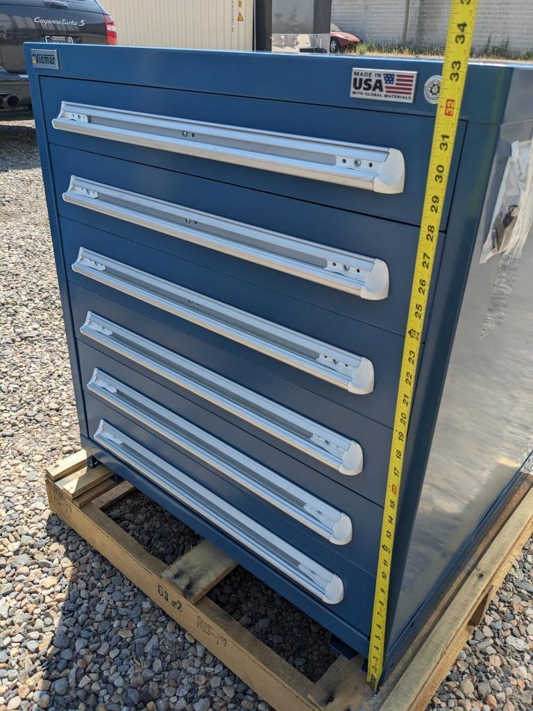 VIDMAR SEP100RALS22577 STEEL STORAGE CABINET 30"X27-3/4"X33" 6-DRAWER NEW S343