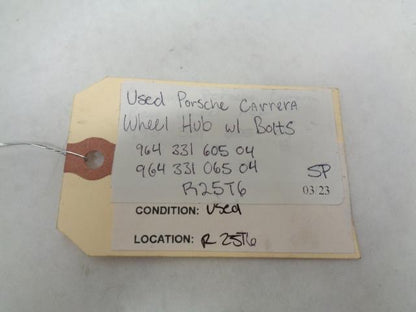 1 USED PORSCHE CARRERA WHEEL HUB w/ BOLTS 964 331 605 04/964 331 065 04 R25T6