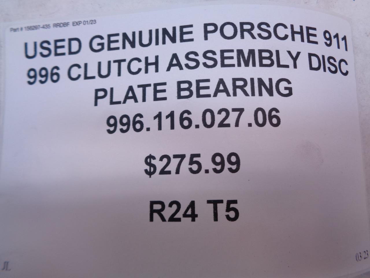 GENUINE PORSCHE 911 996 CLUTCH ASSEMBLY DISC PLATE BEARING 99611602706 R24T5