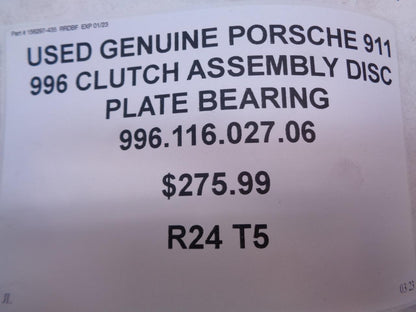GENUINE PORSCHE 911 996 CLUTCH ASSEMBLY DISC PLATE BEARING 99611602706 R24T5