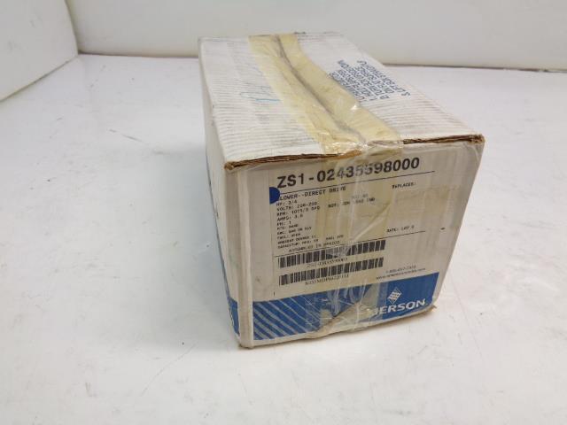 NEW EMERSON 3/4 HP DIRECT DRIVE BLOWER ZS1 0243559800 R32
