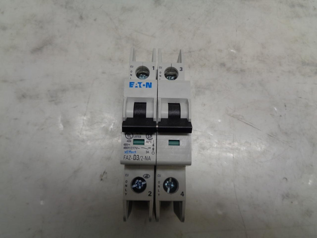 NEW EATON FAZ-D3/2-NA CIRCUIT BREAKER 102181 R4TB